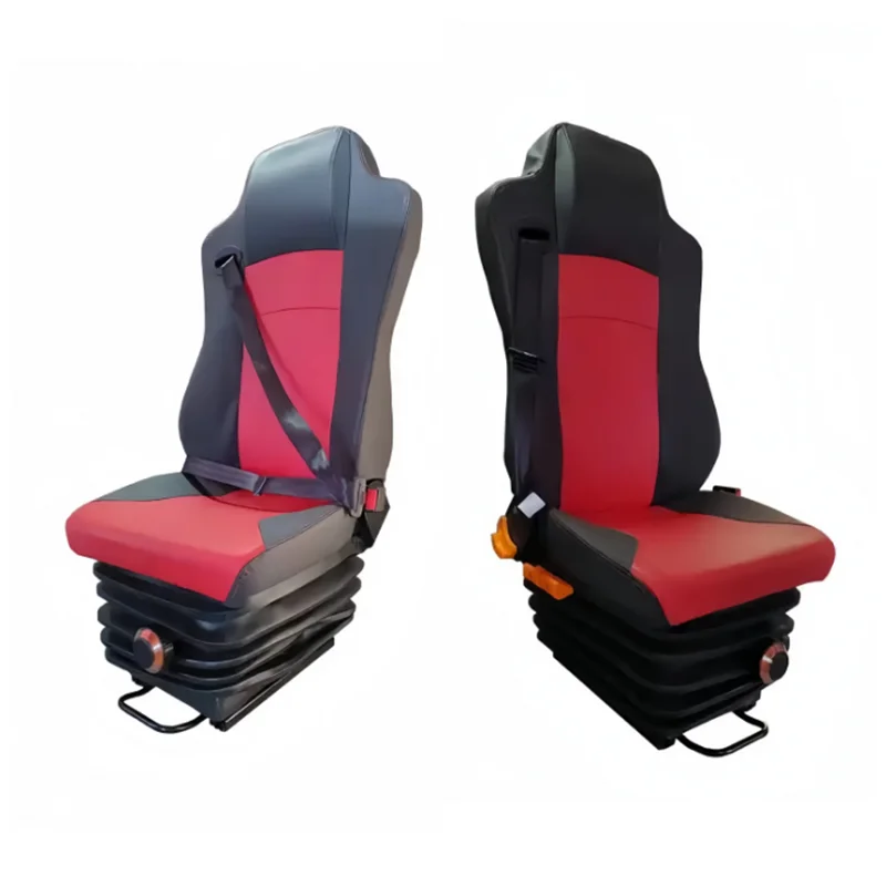 شاحنة ثقيلة عالية مسند الظهر غطاء بولي كلوريد الفينيل تعليق ميكانيكي شحن مقعد سائق السيارة لحفارة آلات البناء