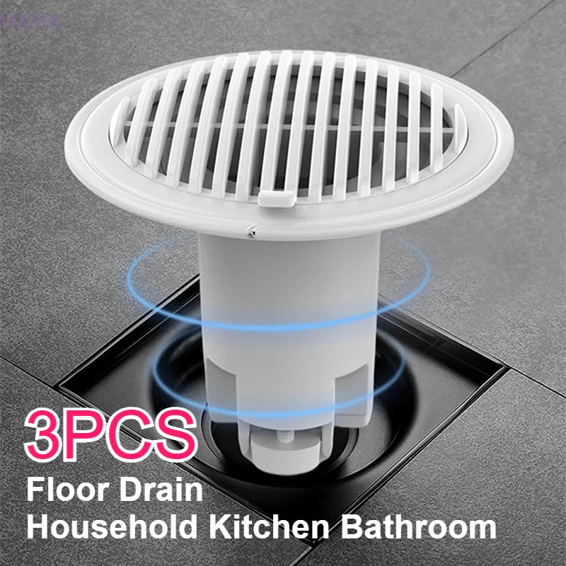 

3 шт. слив для пола, бытовой, кухни, ванной комнаты, туалета, канализации, слив для душа, пробка для защиты от насекомых, тараканов, фильтр для волос