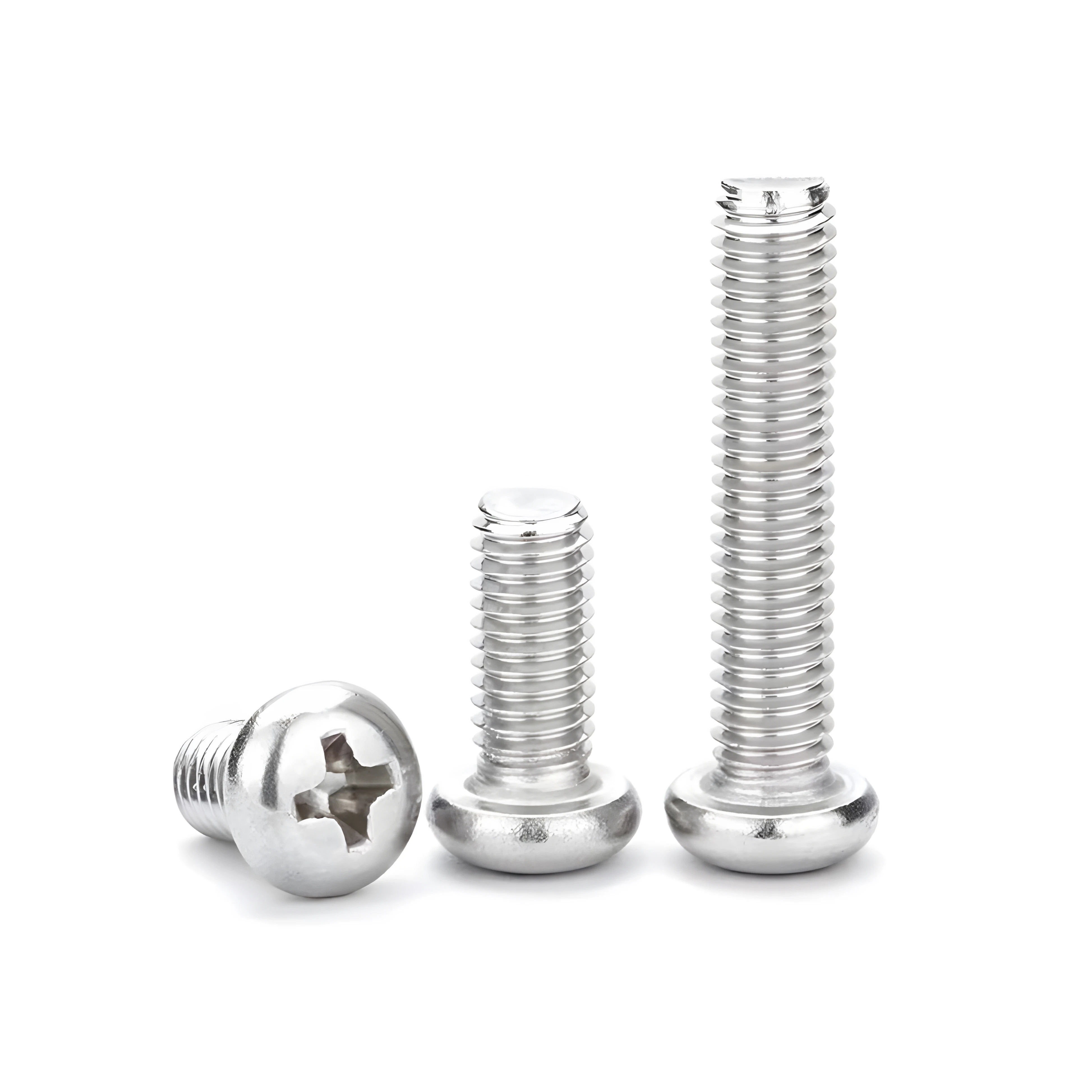 5-50pcs M2 M2.5 M3 M4 M5 M6 M8 stainless steel iron plating round head, Phillips screw bolt length 3-100mm