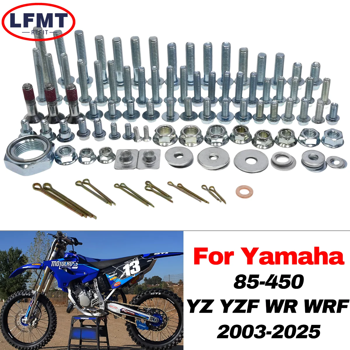 Motorcycles Fairing Fender Screw Bolt Kit Fastener Set For Yamaha YZ65 YZ85 YZ125 YZ250 YZ450 250F 450F 250FX 450FX WR250 WR450