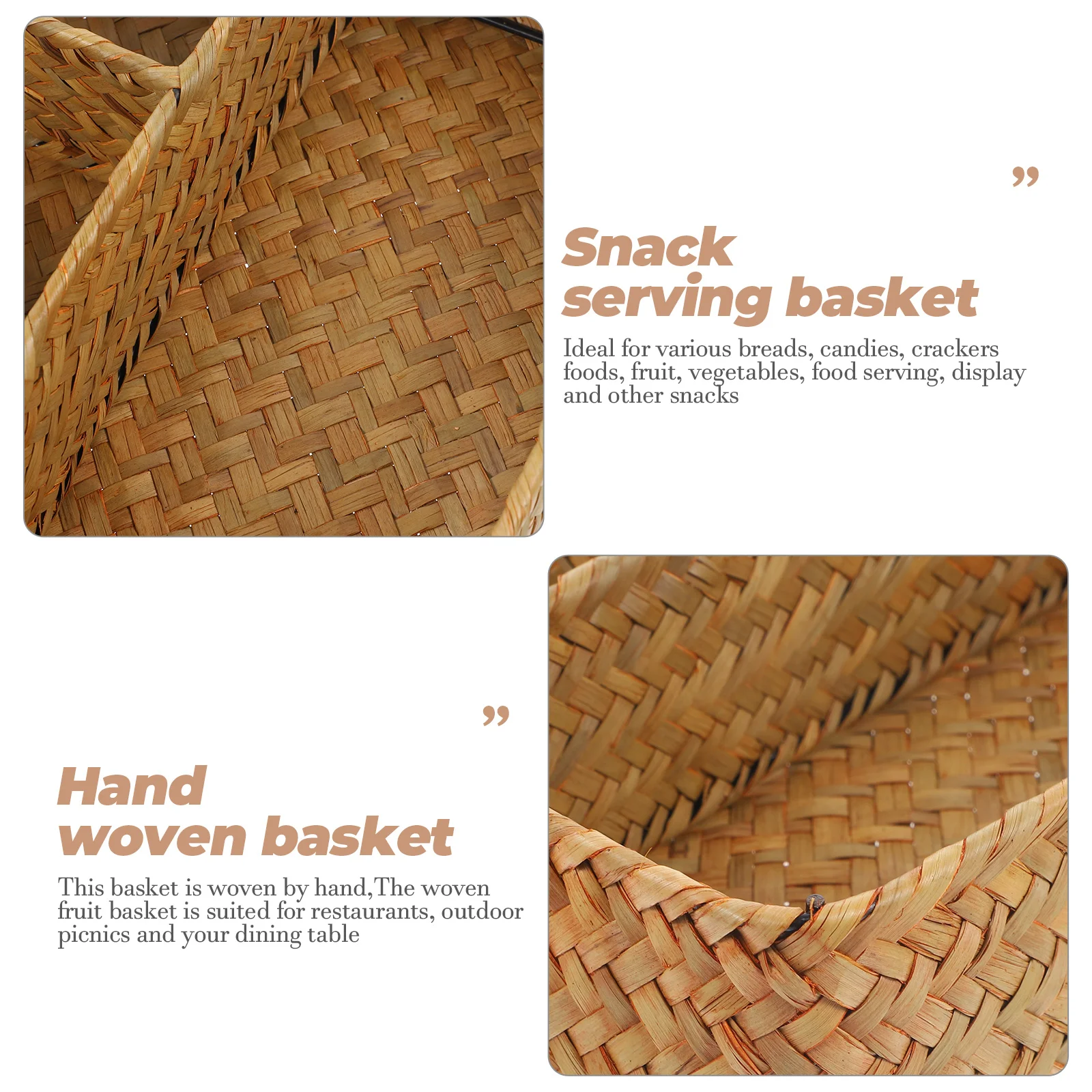 

Woven Storage Decorative Snack Sundries Container ganizer Household Bread Fruit Crate Woven Storage ganizer Tray