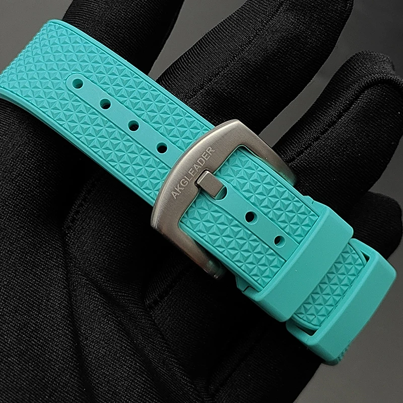 الفاخرة فلوروروبر حزام لسامسونج غالاكسي Watch8 الكلاسيكية 46 مللي متر الرياضة لينة الفرقة ل غالاكسي ساعة 8 40 44 مللي متر اكسسوارات سوار