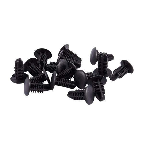 16Pcs Plastic Rivets Clip 4mm x 5mm x 15mm Black