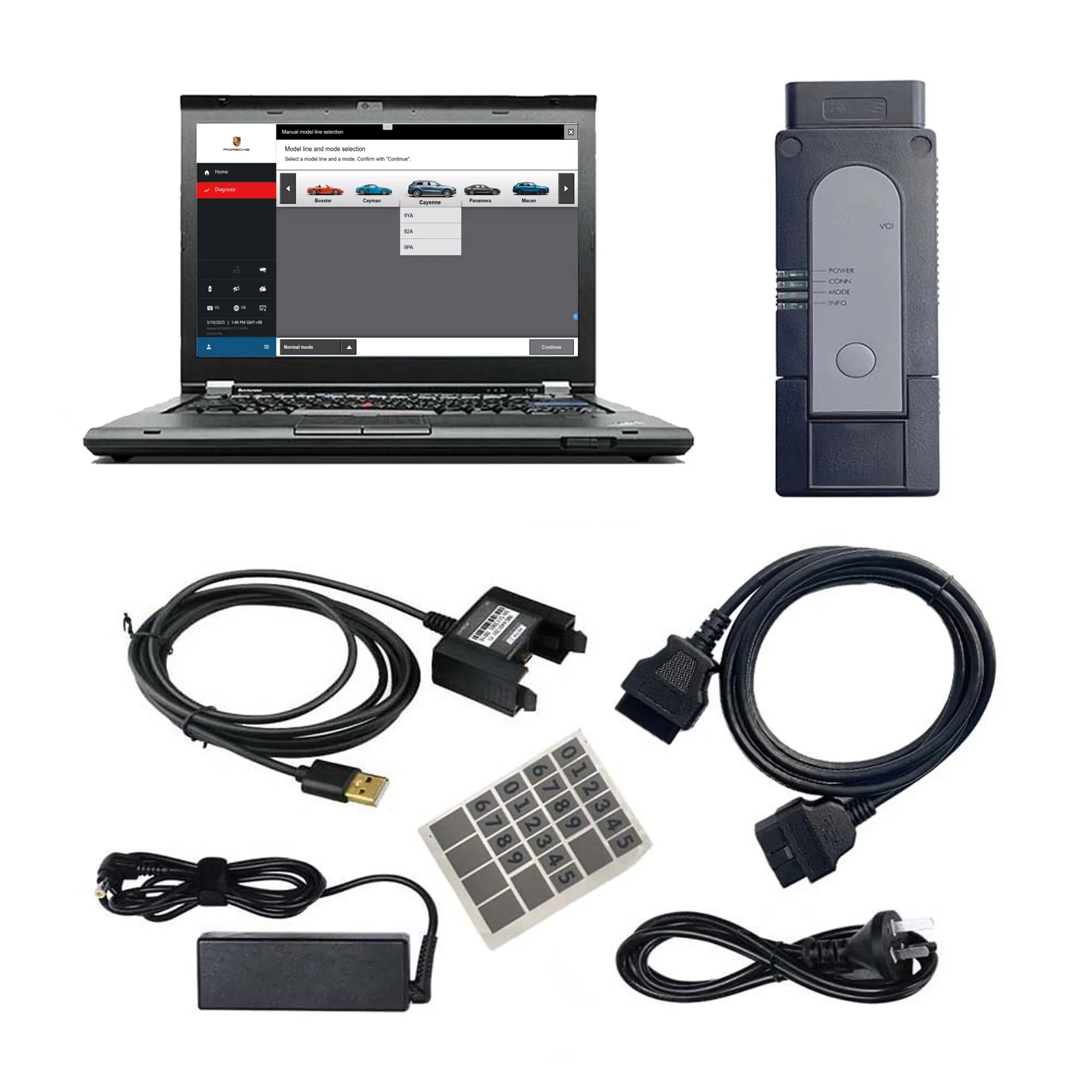 

Диагностический инструмент Piwis 4 Piwis IV Plus с ноутбуком L460/CF54 и программами 43.600+38.250+42.400