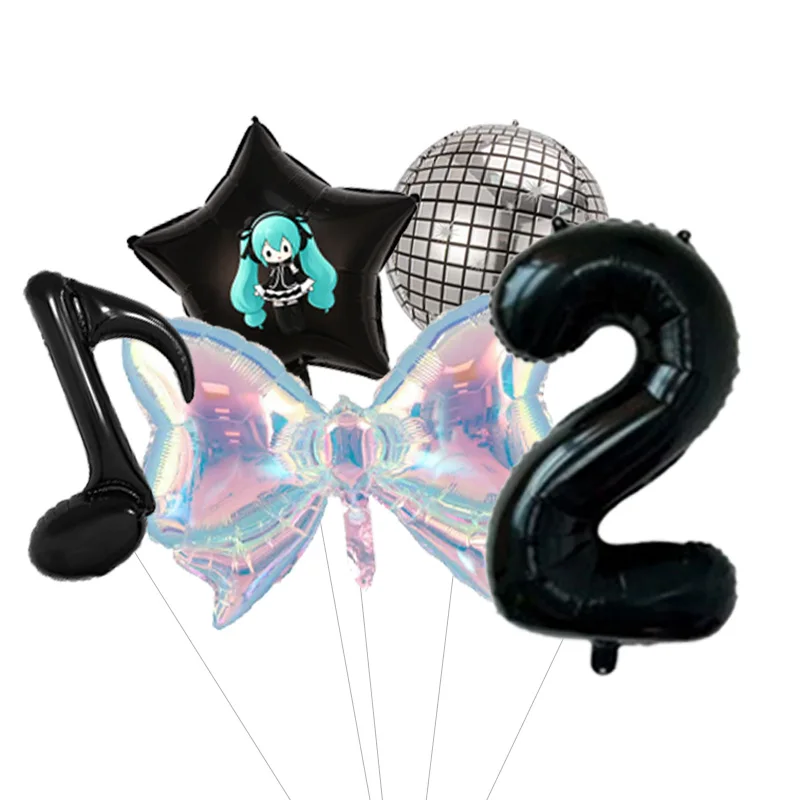 Miku Cartoon Cyber Girl Aluminum Foil Balloon Bundle Fast Easy Inflation Globos For Anniversary Celebration Cosplay Event view 3