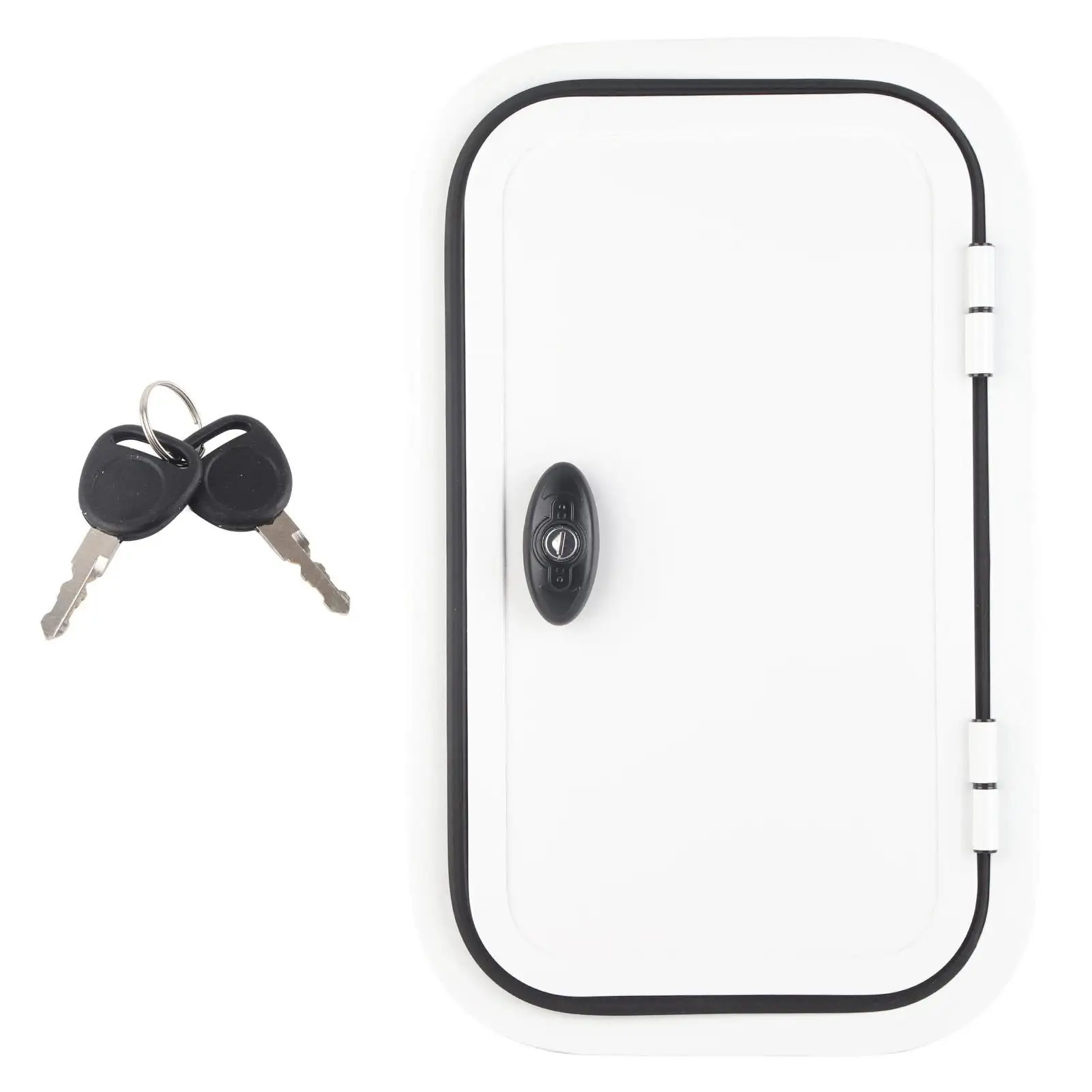 

RV Baggage Storage Door Rounded Corner H500 W300mm 180 Degree Opening Trailer Compartment Door Aluminum Alloy for motor Home