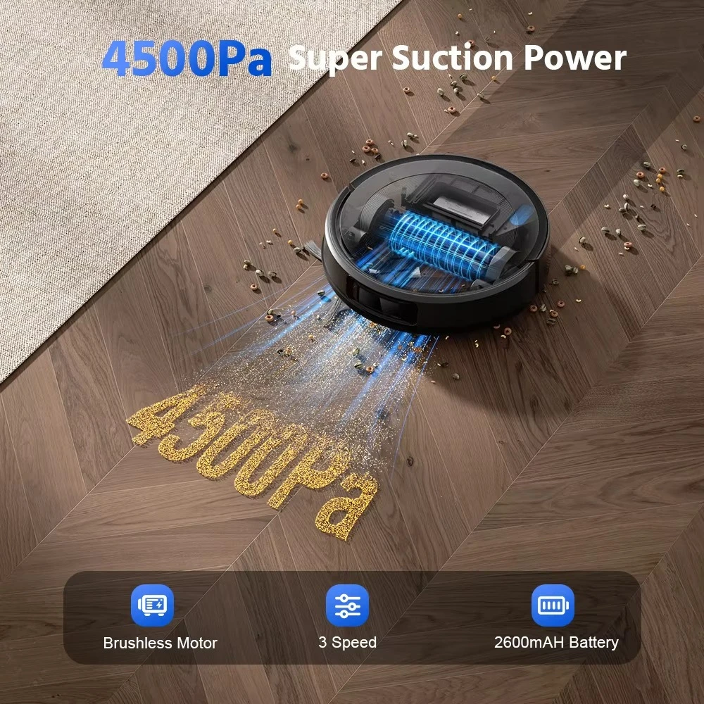 CKHJ-2025NEWTeendow Robot Aspirapolvere Wet and Dry Ultra-Sottile Casa Spazzare Pulire LDS Laser Robot Aspirapolvere