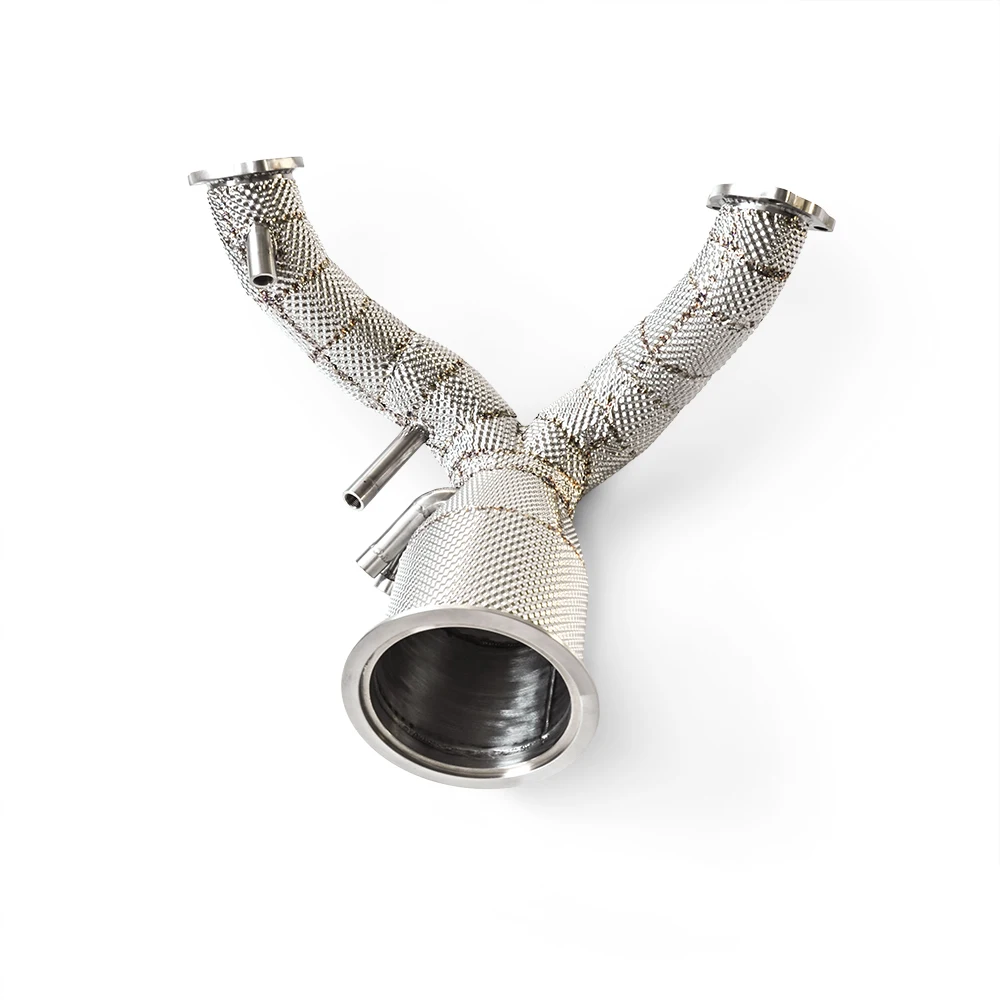 

Exhaust Downpipe for Porsche Cayenne COUPE 3.0T 2019-2023 stainless steel downpipe exhaust pipe with heat shield,with catalytic