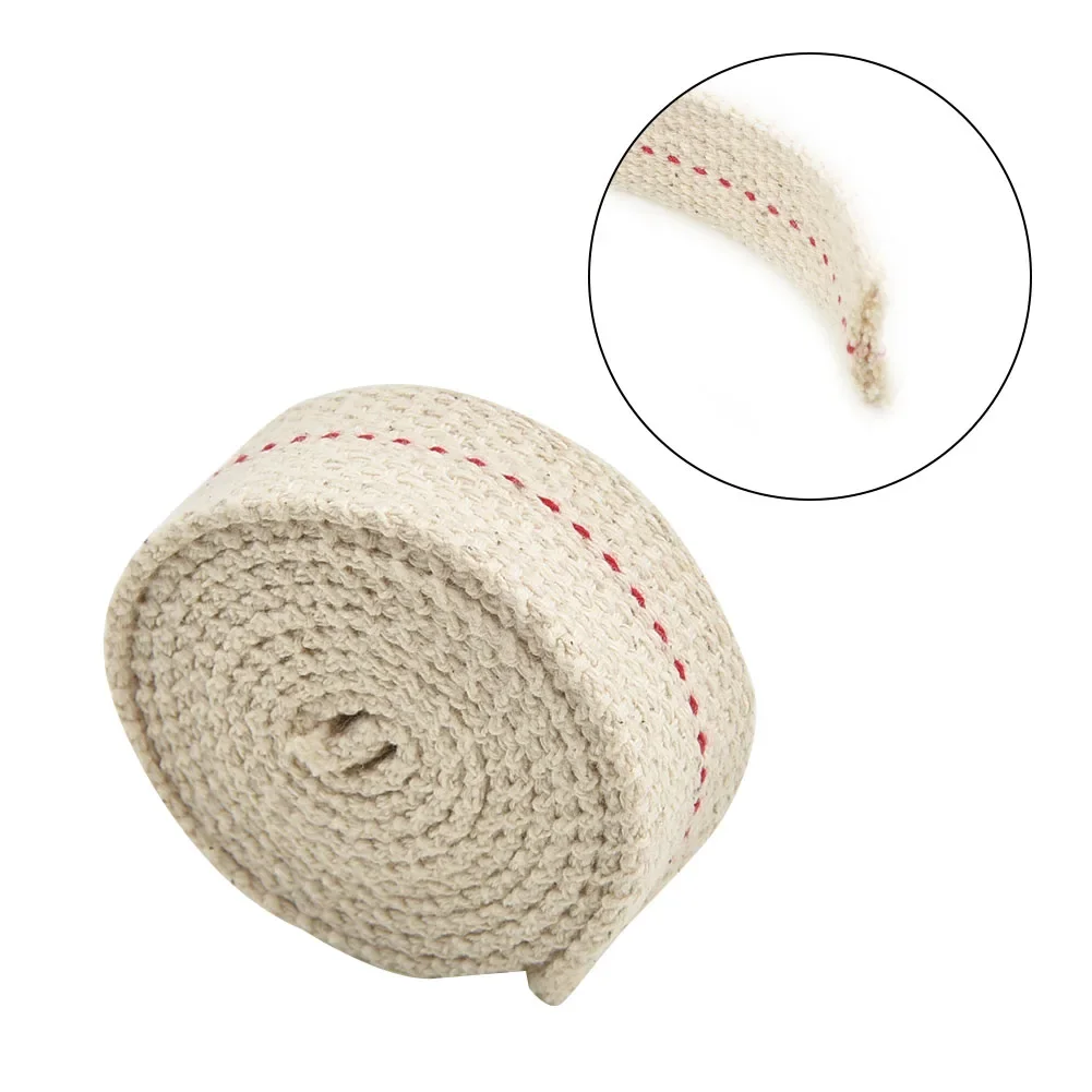 Flat Cotton DIY Accessory Material 1M Strong Flat Cotton Core For Kerosene Burner Stove Lighting Lantern Oil Lamp Making