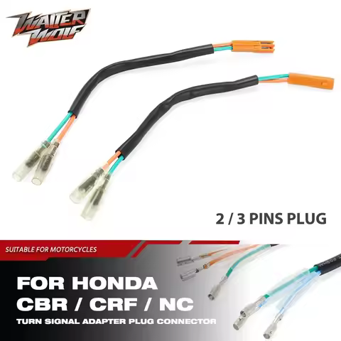 For HONDA CBR1000RR CBR500R CBR 650R CRF250L CB650F NC 700 750 MSX125 Motorcycle Turn Signal Marker Wire Adapter Plug Connector