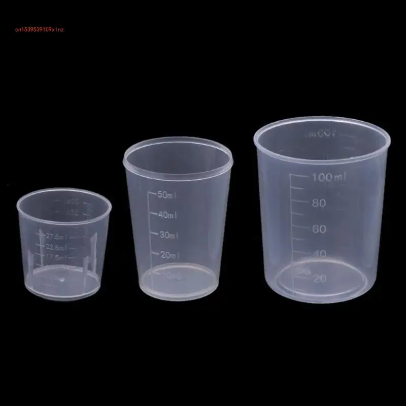 3Pcs Resin Mixing Cups Plastic Measuring Cups for Resin Paint Epoxy Mixing Cups Liquid Measuring Cups for Jewelry Crafts