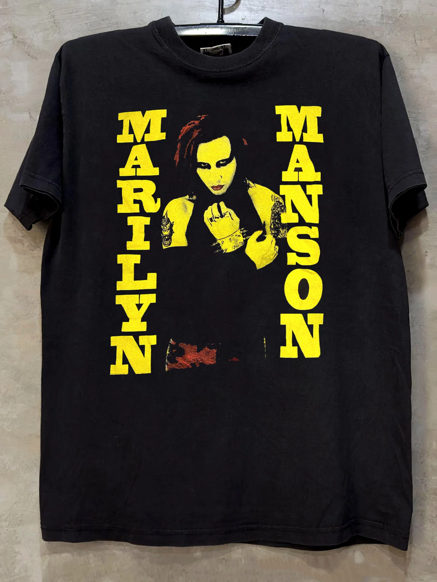 Marilyn Manson Gothic Dark Short Sleeve T-Shirt Pure Cotton High Street Style Lazy Postpunk Half Sleeve Breathable Casual Tee