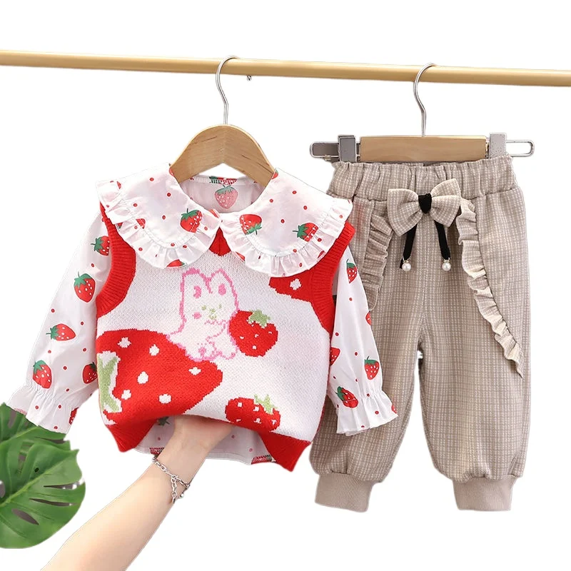 

3 шт./комплект, детский комплект одежды для девочек 2-4 лет