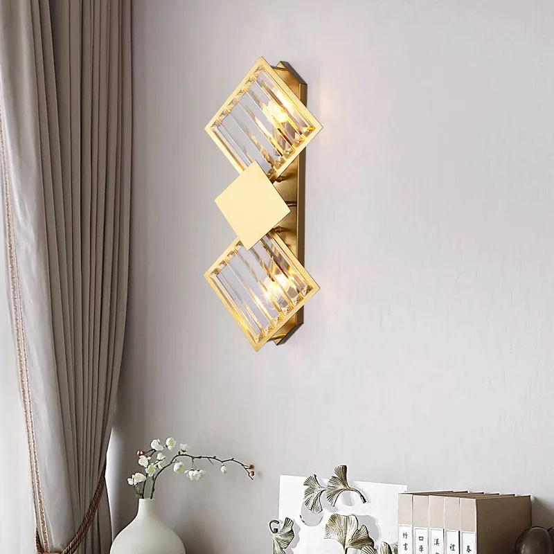 Contemporary Designers LED Wall Lamp Crystal Glass LED Wall Sconce Bedhead Entrance Hallway Staircase Embellish Lighting Fixture