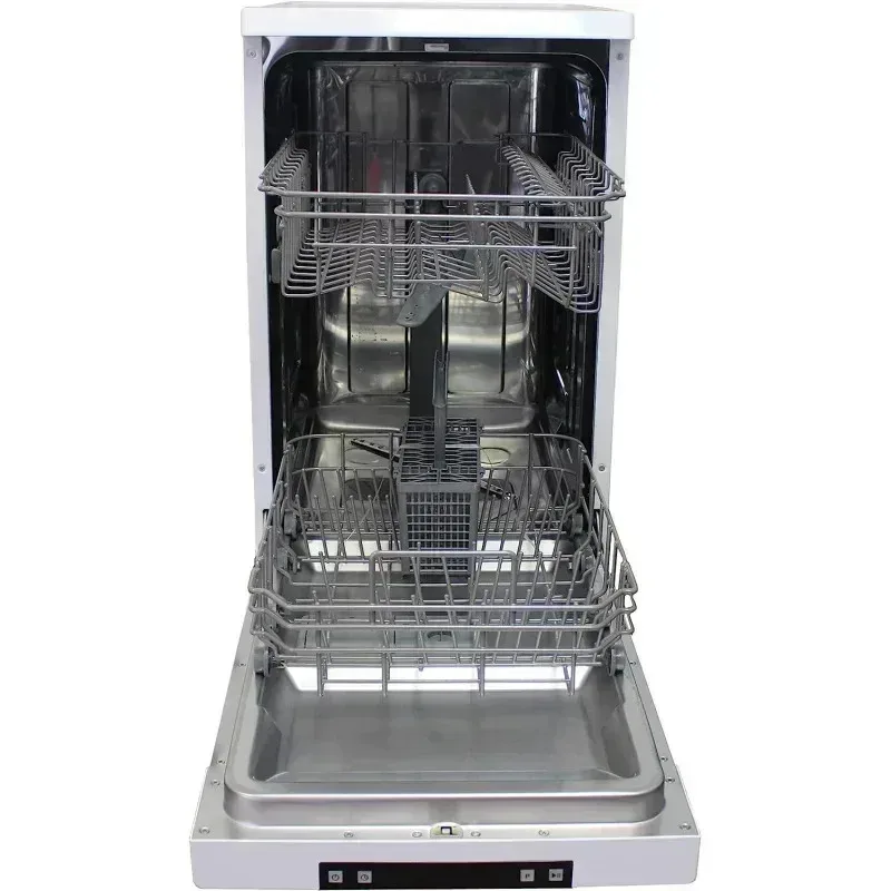 PMD4-SPT SD-9263W Lavavajillas portátil de 18′′ de ancho con ENERGY STAR, 6 programas de lavado, 8 posiciones y bañera de acero inoxidable - Blanco,