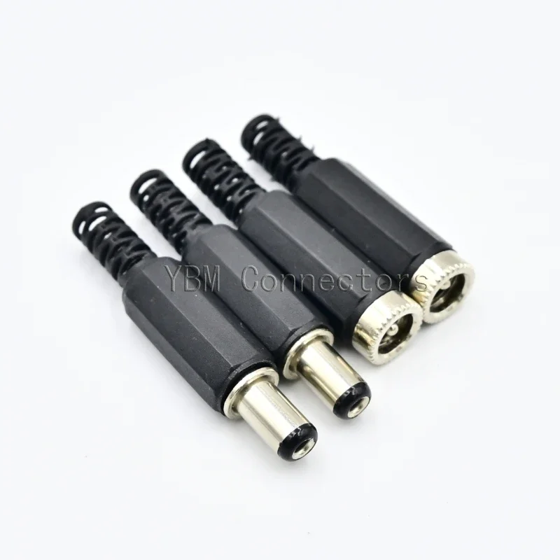 10pcs High quality DC Connector 2.1*5.5mm Power Jack DC Power Conector 5.5x2.1 Male&Female