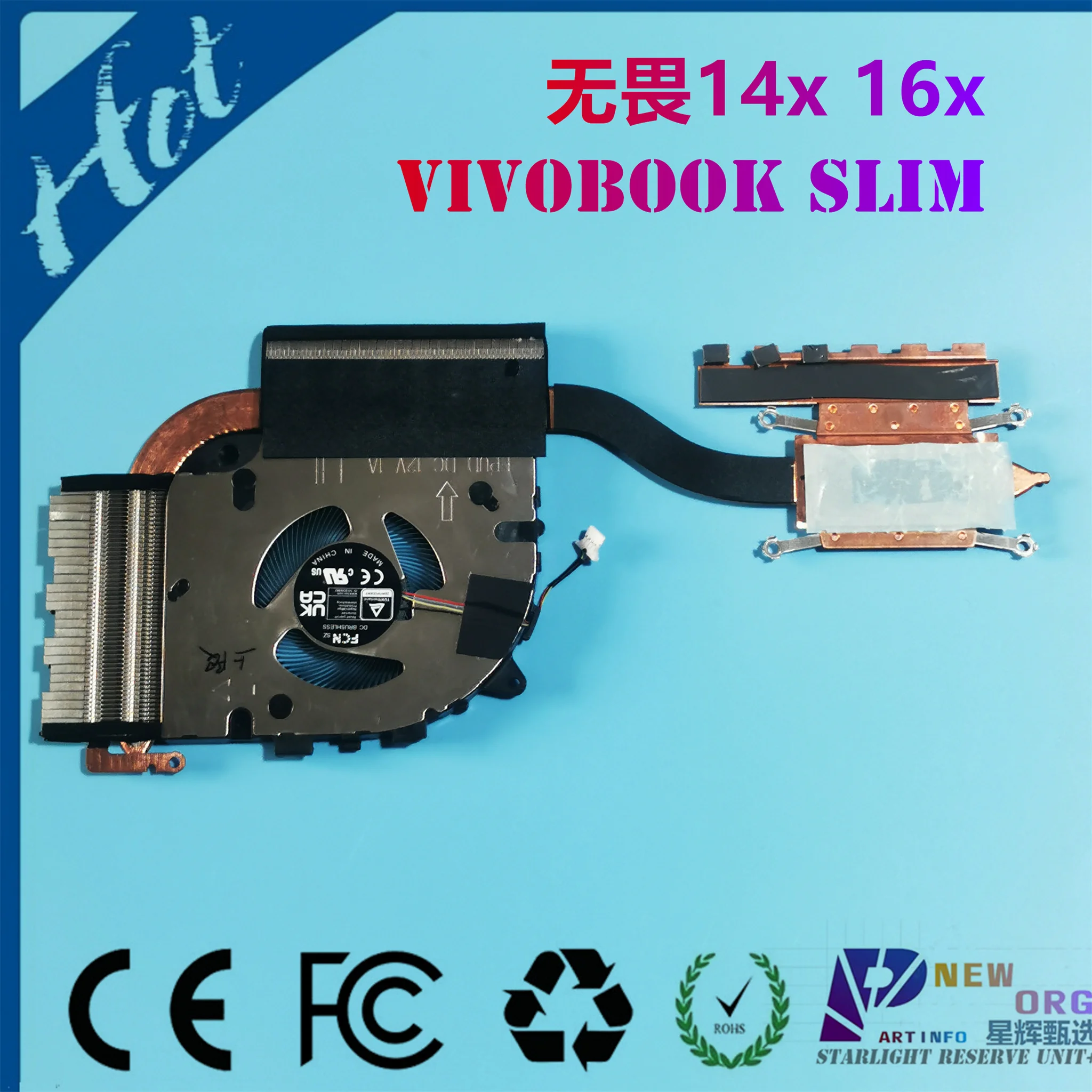 

Laptop Heatsink model For ASUS VIVOBOOK Slim 14X 16X s14x s5402 S3402 s16x s5602 S5602za S5602Z series heatsink cooling fan