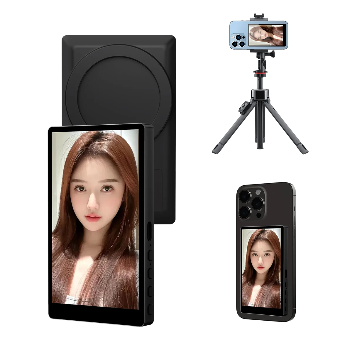 

Selfie display rotating bracket HD real-time mobile phone camera direct connection Live broadcast / short video creation essenti