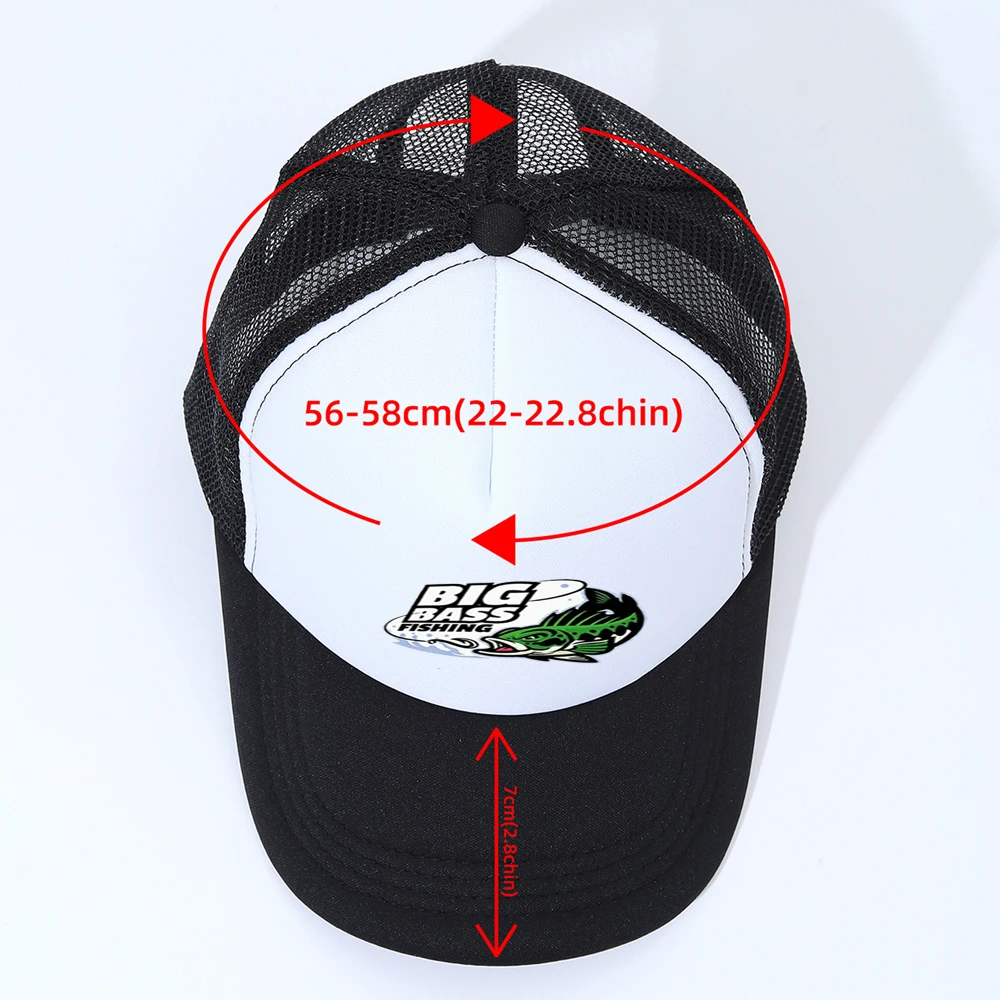 Fishing Printed Outdoor Sunshade Fishing Hat Mesh Breathable Baseball Hat Unisex Leisure Duck Tongue Hat