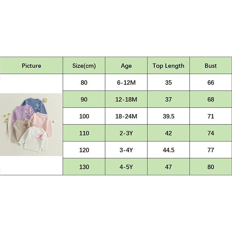 Tregren 6M-5Y niemowlę dziewczynka swetry śliczne z długim rękawem z kokardką swetry z dzianiny maluch dzieci topy wiosna jesień zima ciepły sweter
