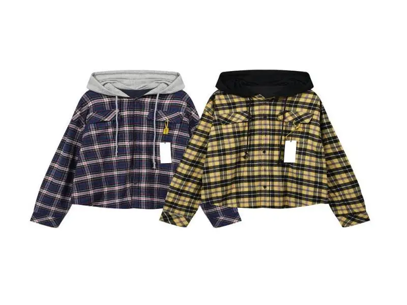 

Plaid GRAILZ Double Sided FLANNEL Hoodie Hoodies Men Women 1:1 Top Version thick Keep Warm Patchwork Pullover NEW