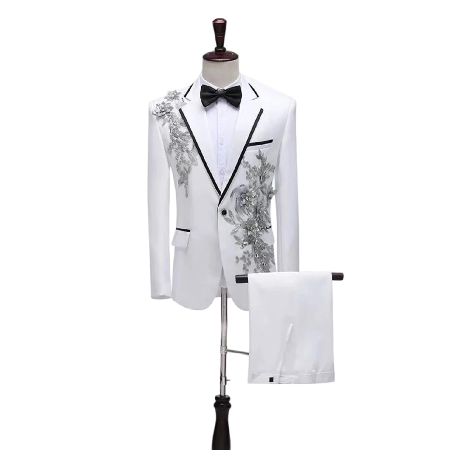 White top and pants come with bow tie