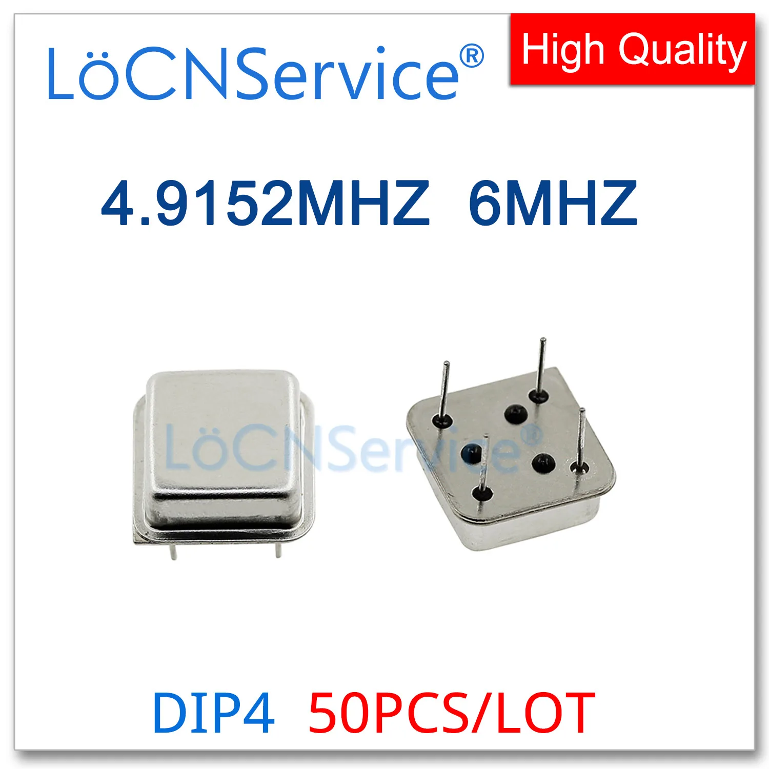 50PCS 4.9152MHZ 6MHZ active crystal oscillator clock square half size DIP-4 OSC 4.9152M 6.0M 6.000MHZ 6.0MHZ Resonator DIP