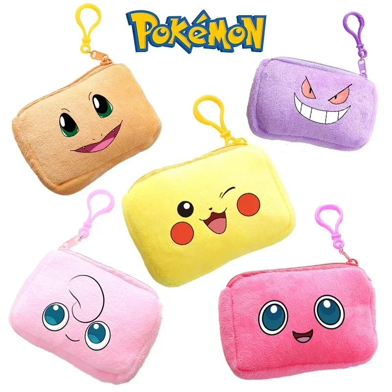 

Pokemon Kawaii Coin Purse Cute Cartoon Pikachu Portable Printed Wallet Fashion Square Money Key Storage Bag New Birthday Gifts
