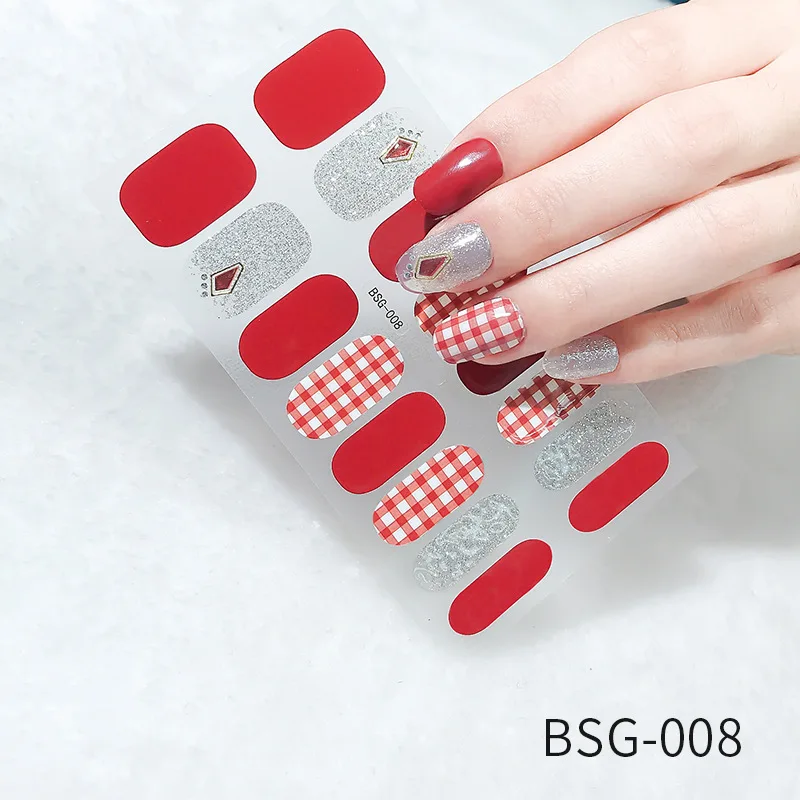 MEBIS ملصقات الأظافر BSG5D Nobake جل ملصق كامل ملصق مقاوم للماء طلاء الأظافر فيلم مسمار ملصق اليابانية ثلاثي الأبعاد إخوانه