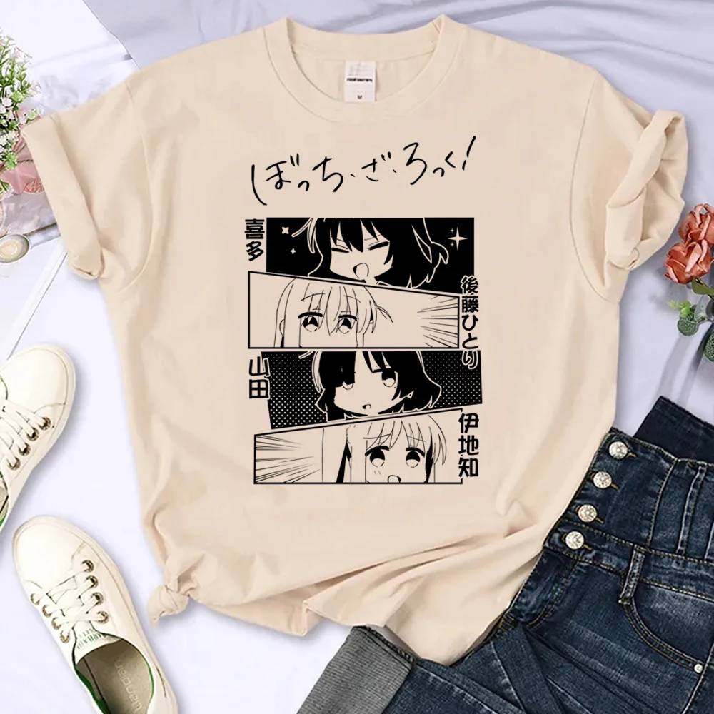 Bocchi the Rock tshirt women Y2K harajuku top girl graphic clothing