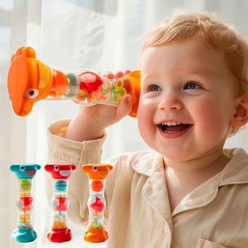 Giocattolo a clessidra musicale per bambini, giocattolo a campana a manovella, gioco di strumenti musicali con martello di sabbia, interazione di esercizi visivi e uditivi