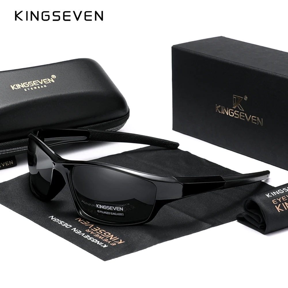 Genuine KINGSEVEN New 2024 Design Men's Sports Polarized Sunglasses Women UV Lens Fashion Eyewear Oculos de sol