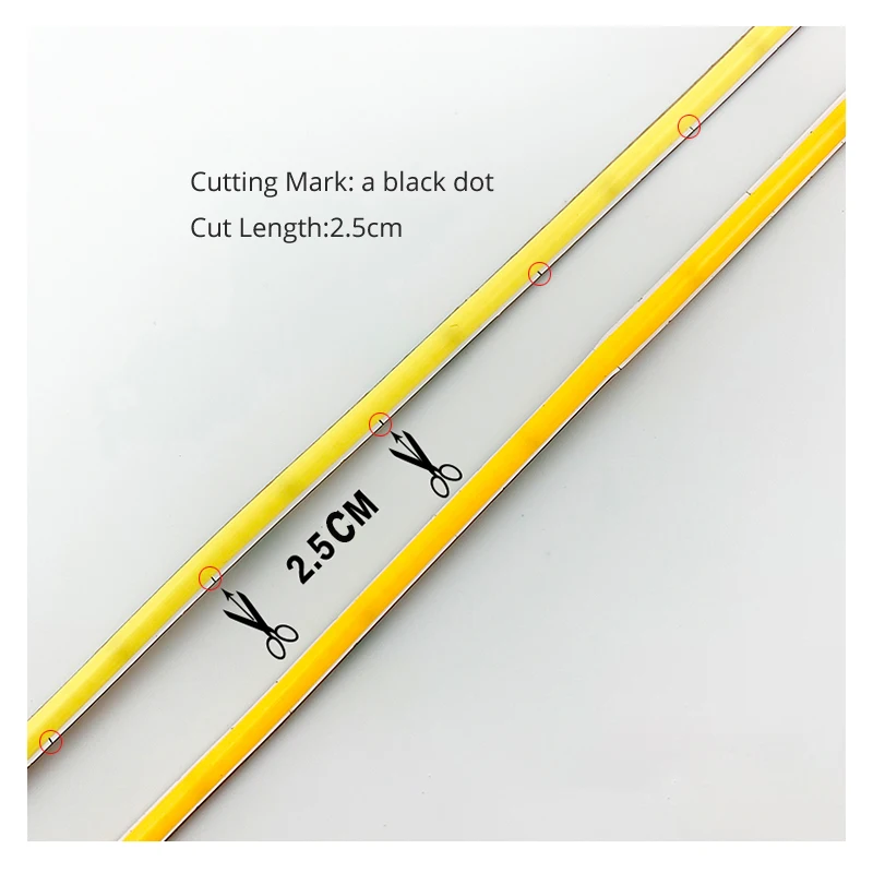 4mm 12V 480 LEDs Flexible COB LED Strip Light Bar Tape Lighting Ra 90 3000K 4000K 6000K