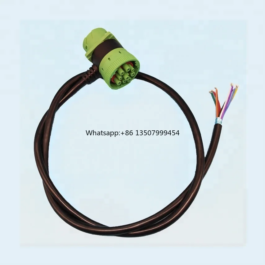 

Male to Female J1939 9 Pin Deutsch Connector with Bare Wires for Engine Analyzer