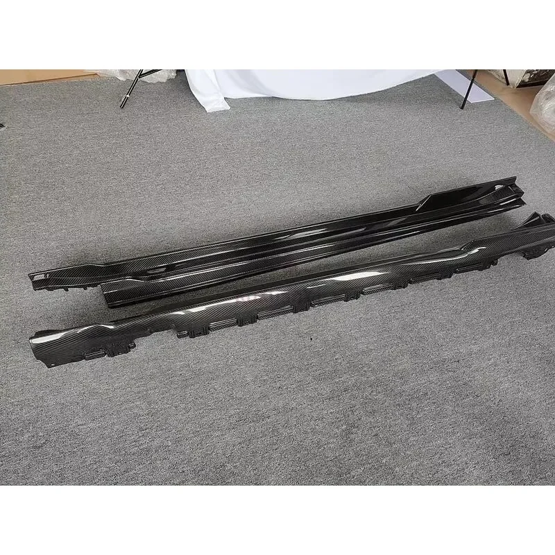 For Porsche Taycan Retrofit and Upgrade Dry Carbon Fiber Door Sill Side Skirt Body Kit