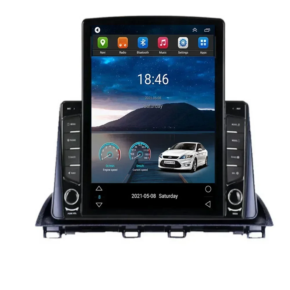 For Tesla Style 2 Din Android 13 Car Radio For Mazda 3 Axela 2013-2038 Multimedia Video Player GPS Stereo Carplay DSP Camera