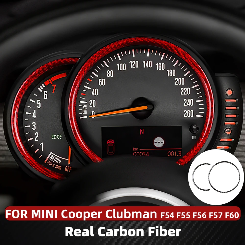 

Real Hard Carbon Fiber for Mini Cooper F54 F55 F56 F57 F60 Car Instrument Speedometer Cover Sticker Accessories Interior Trim