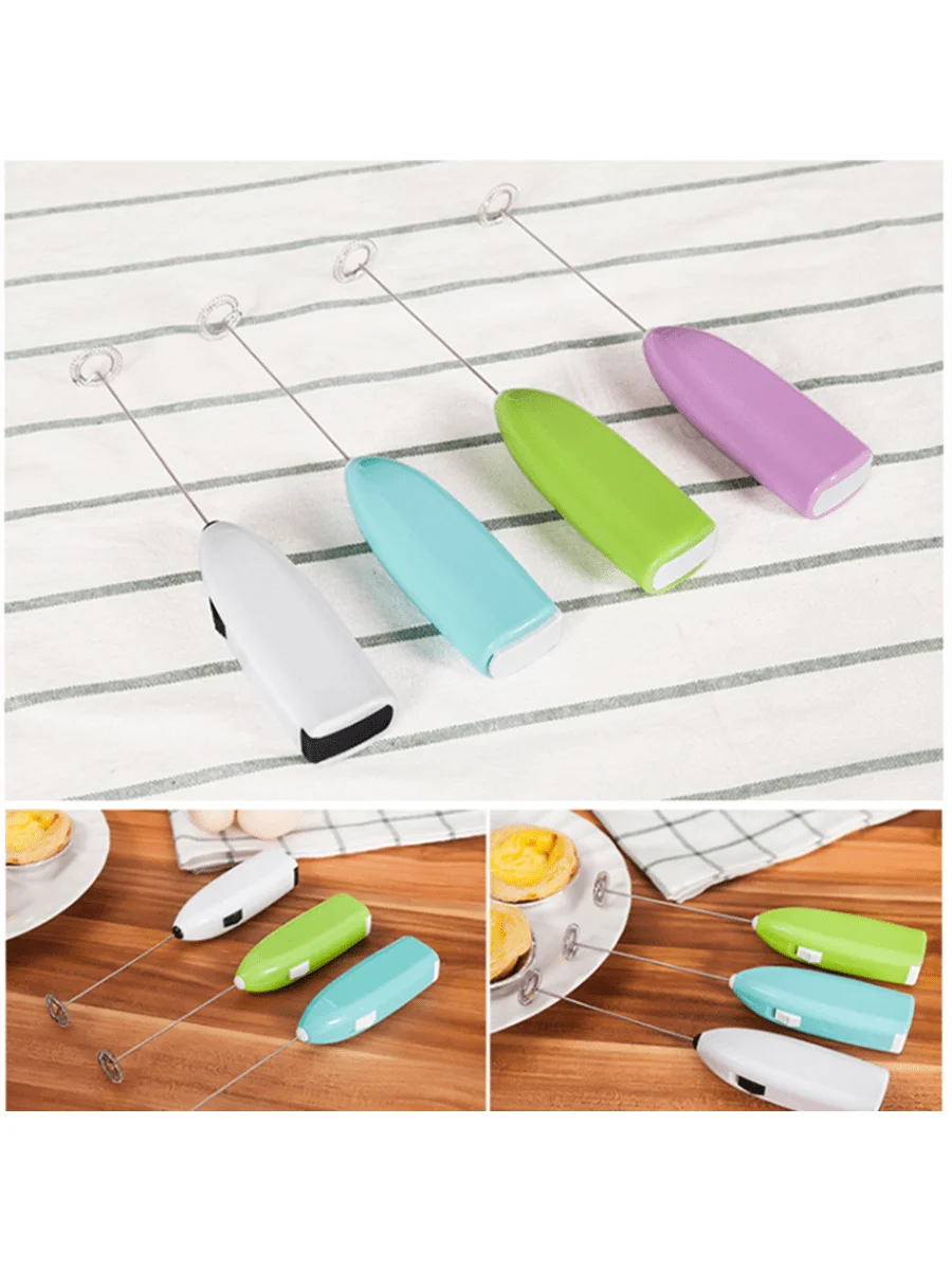 휴대용 미니 배터리로 작동되는 우유 거품기 - 커피, 카푸치노, 라떼, 말차, 핫 초콜릿을 위한 휴대용 블렌더 및 거품 제조기