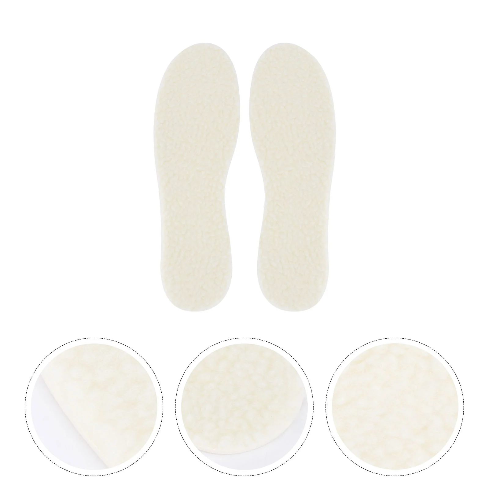 2 Pairs Breathable Insoles Shock Shoe Inserts Thickened of Foot Winter Shoes Black