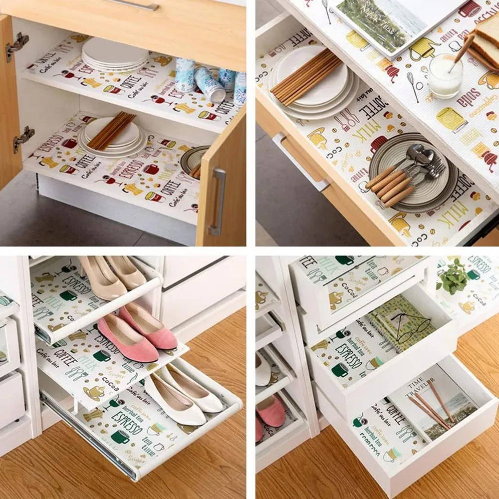 A55F-Multi-Function Drawer Shelf Liner Foam Paper For Kitchen Cabinets,Refrigerator,Drawers,Cabinets(12 X 196Inch)