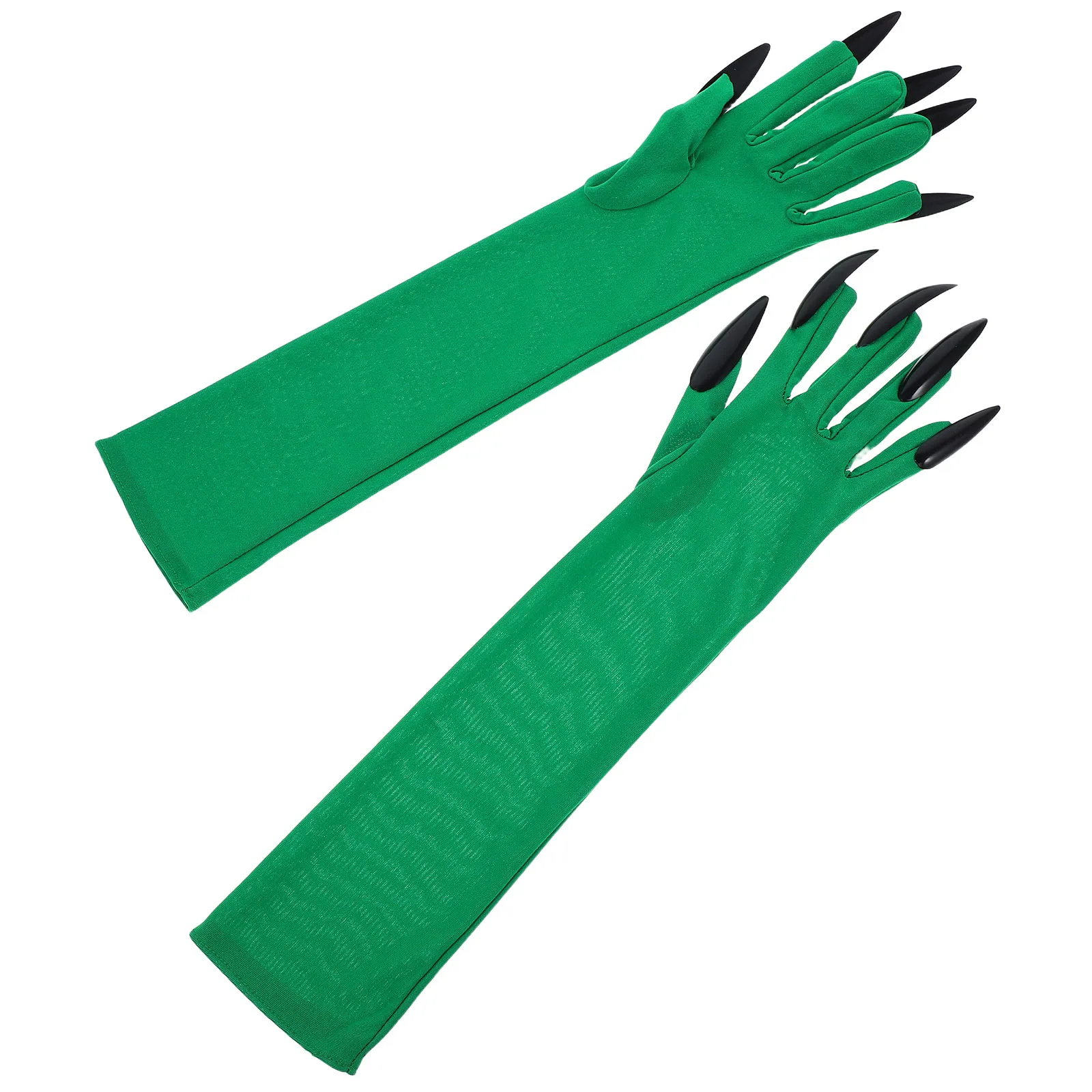 1 زوج قفازات مخلب هالوين زي اكسسوارات طويلة مسمار الحيوان تصميم مخيف تأثيري قفازات للنساء ملابس تنكرية للحفلات