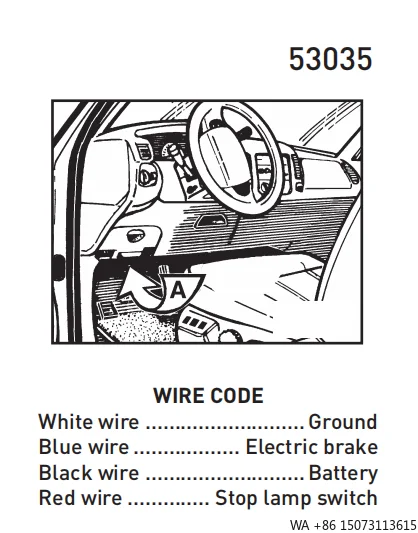 

High Quality Plug-in Single Brake Control Connector Wiring Harness 31 Inches