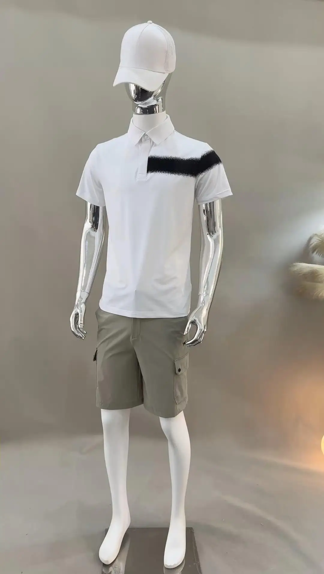 Mens Summer Casual Tops Ice Silk Cool Feeling Contrast Color Lapel Polo Shirts Soft Comfortable Short Sleeve Tees