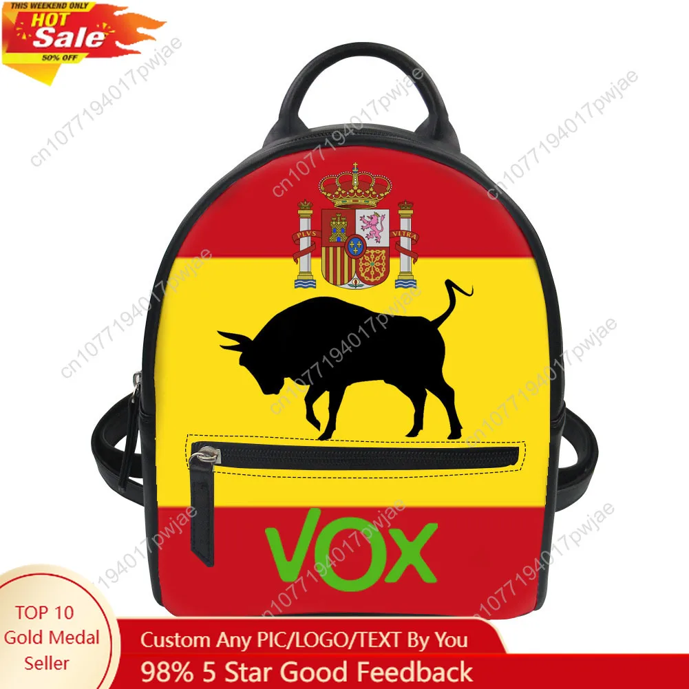 

Spanish Bullfighting Graphic Custom Mini Small Backpack Purse Carter Schoolbag Double Shoulder Bag Mini Small Leather Travel Bag