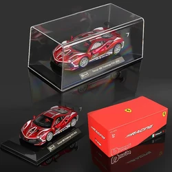 Bburago 1:43 Set Collection Ferrari 488 CHALLENGE EVO 2020 Alloy Luxury Vehicle Diecast Pull Back Cars Model Toy Collection Gift