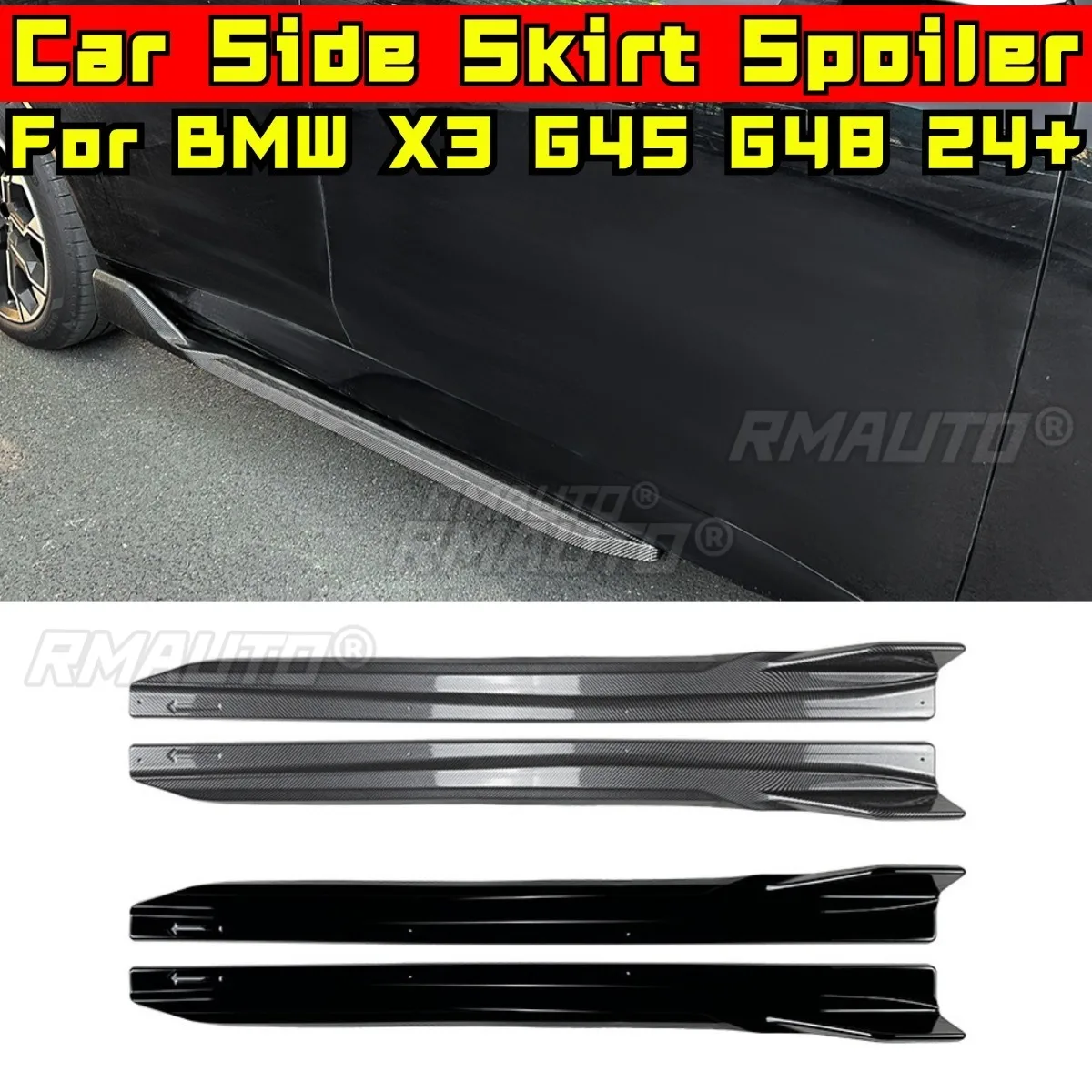 

Car Side Skirt Lip Spoiler Extension Diffuser Guard For BMW X3 G45 G48 M Sport 2024+ Car Side Skirt Splitter Apron Accessories