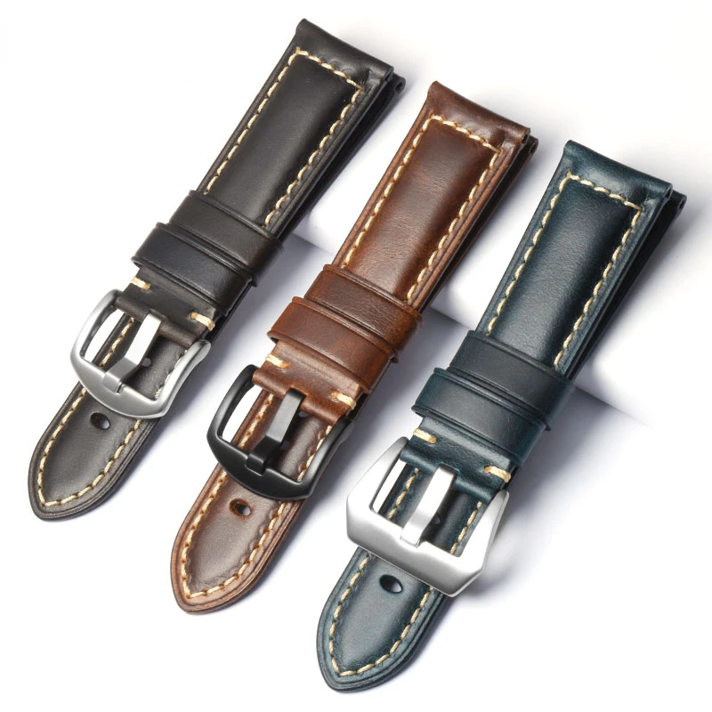 

Retro Cowhide Watch Strap for Panerai Hamilton Citizen IWC Rolex Casio Genuine Leather Strap Watchband Accessories 20mm 22mm