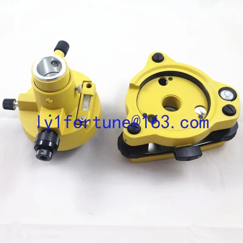 Tripod and adapter with optical linear descent total station