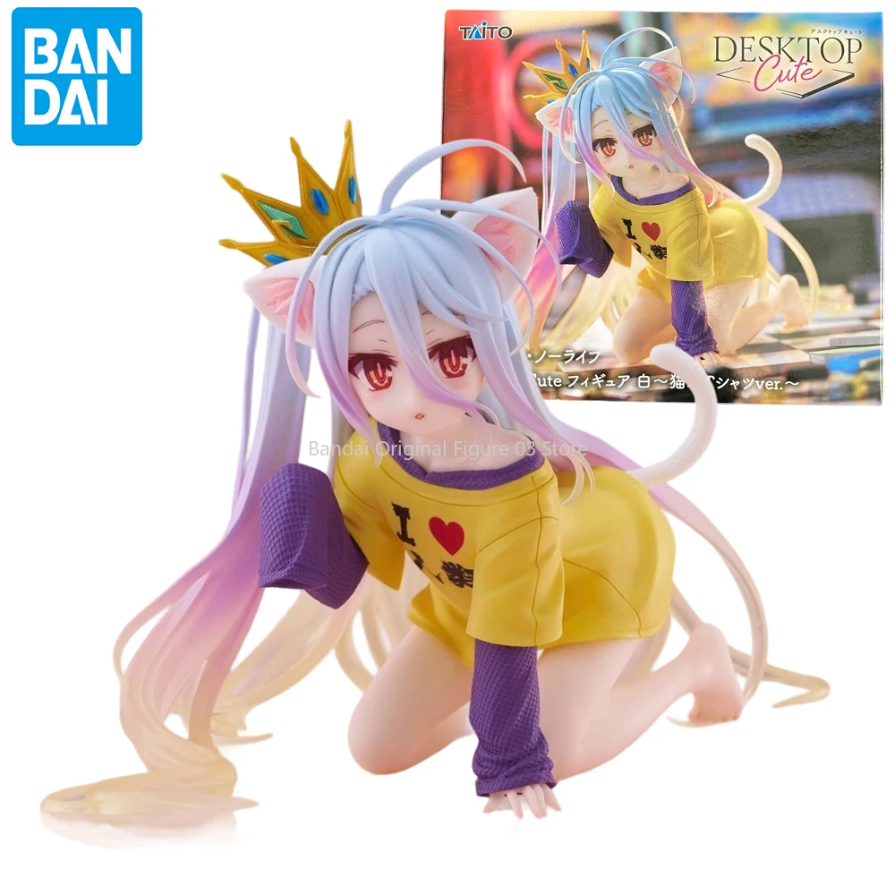 

In Stock TAiTO Desktop Cute NO GAME NO LIFE Shiro ~Cat Ear Sleeve Jacket Ver.~ 13CM PVC Anime Action Figures Model Ornament Toy