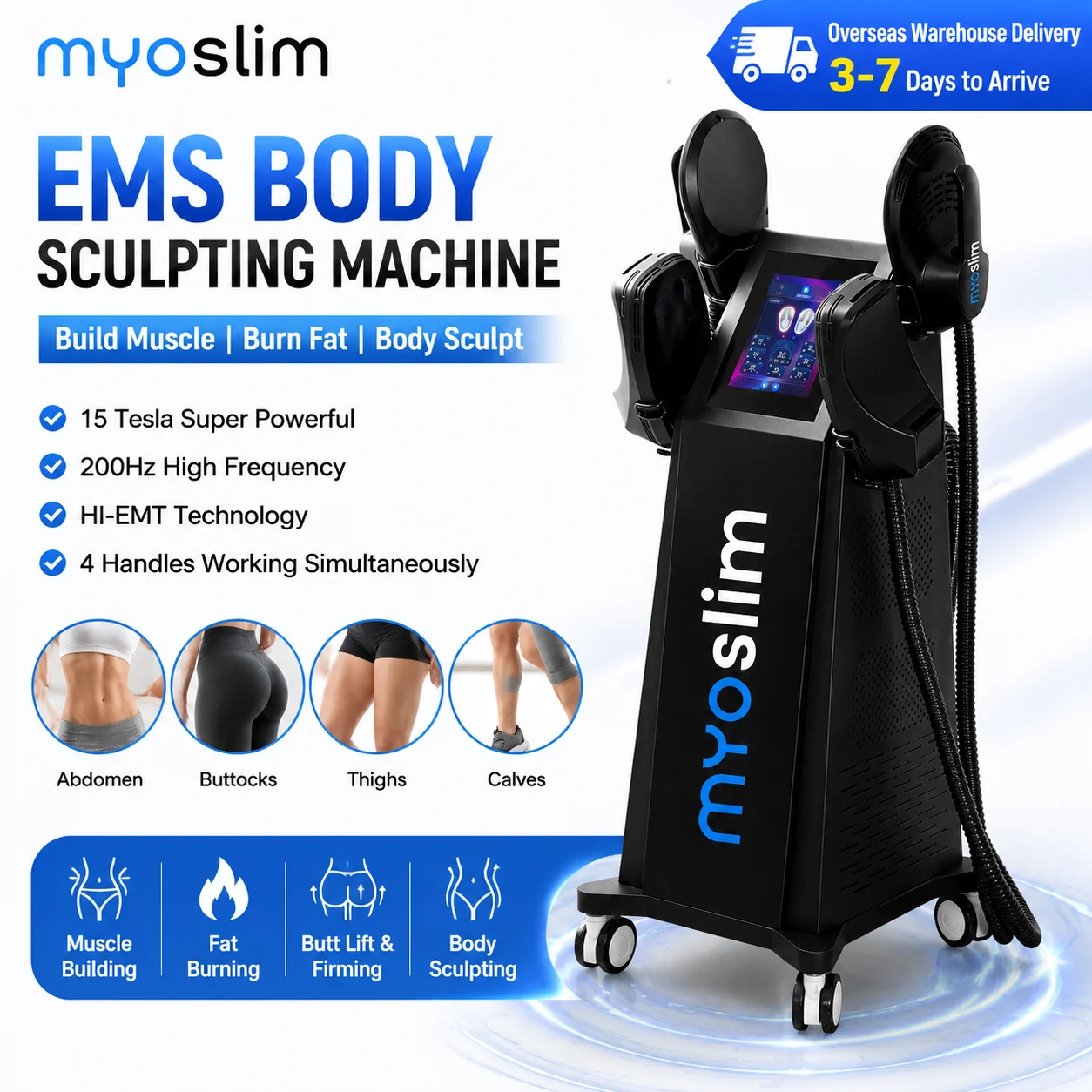 MYOslim Professional EMS Body Sculpt Machine for Beauty Salon Spa Fat Reduction Muscle Building Waist Hip Lift Equipment